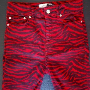 ZARA Premium Denim Collection - Zebra Print Jeans
